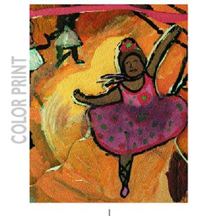 color print of a painting of a ballerina