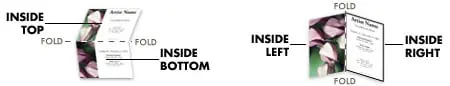 labeling  the parts of the postcard interior or backside