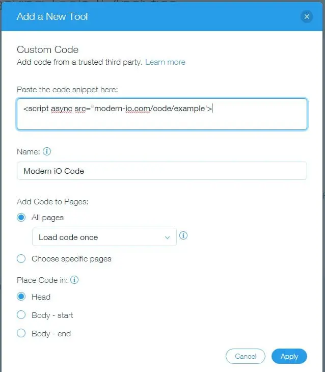 Modern iO Tag Instructions for WIX - Image 5