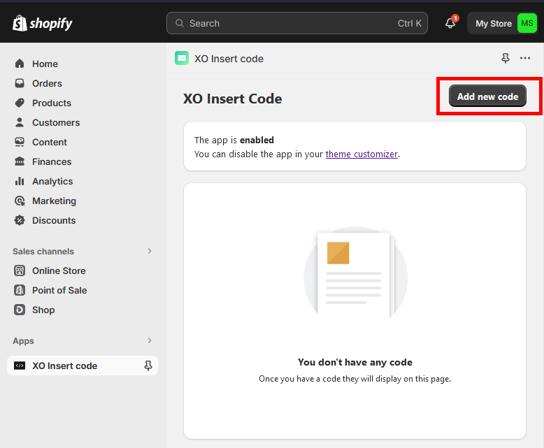 Shopify XO Head Footer Code Install