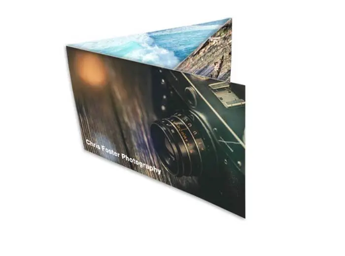 Panoramic Triple Business Card - Showing a Photography Company Sample Business Card