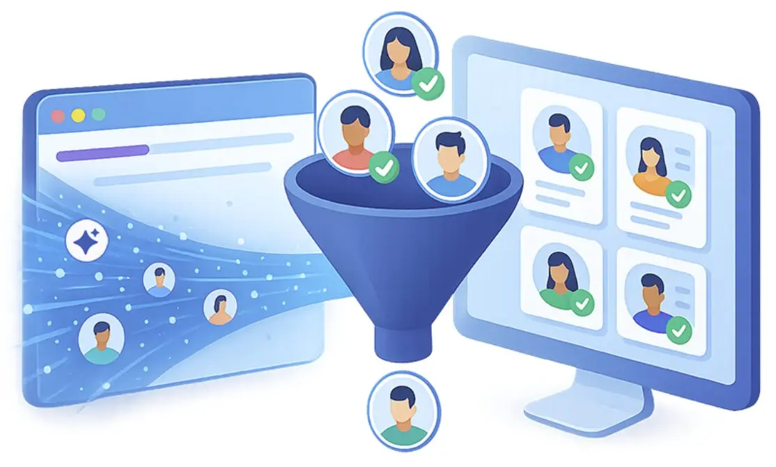 lead funnel showing access to your visitor data